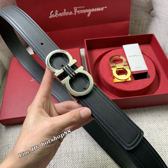 菲拉格慕男女士皮帶 Ferragamo雙扣高端禮盒腰帶  jjp2116